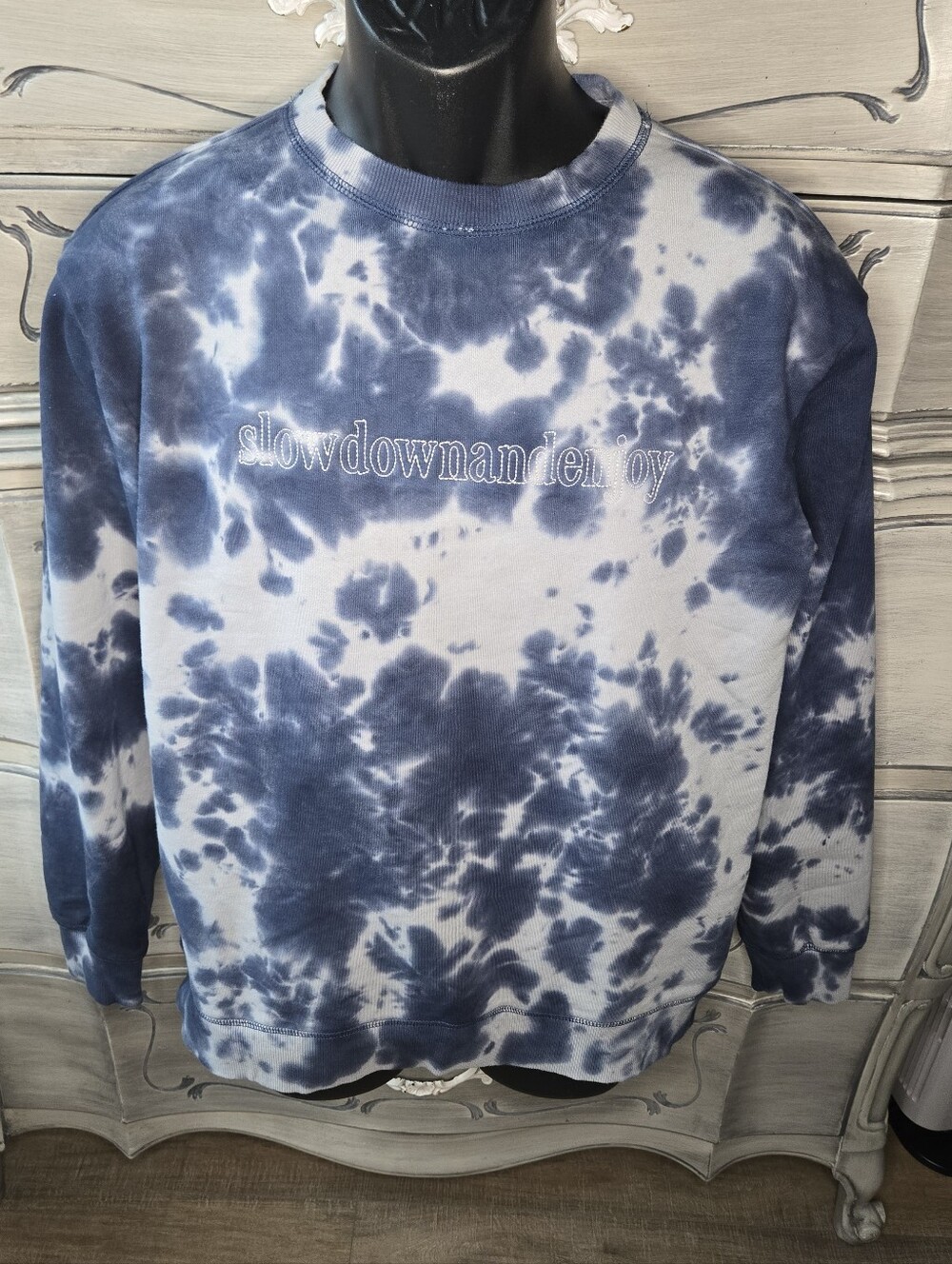 Tie-Dye Crewneck Sweatshirt - Blue